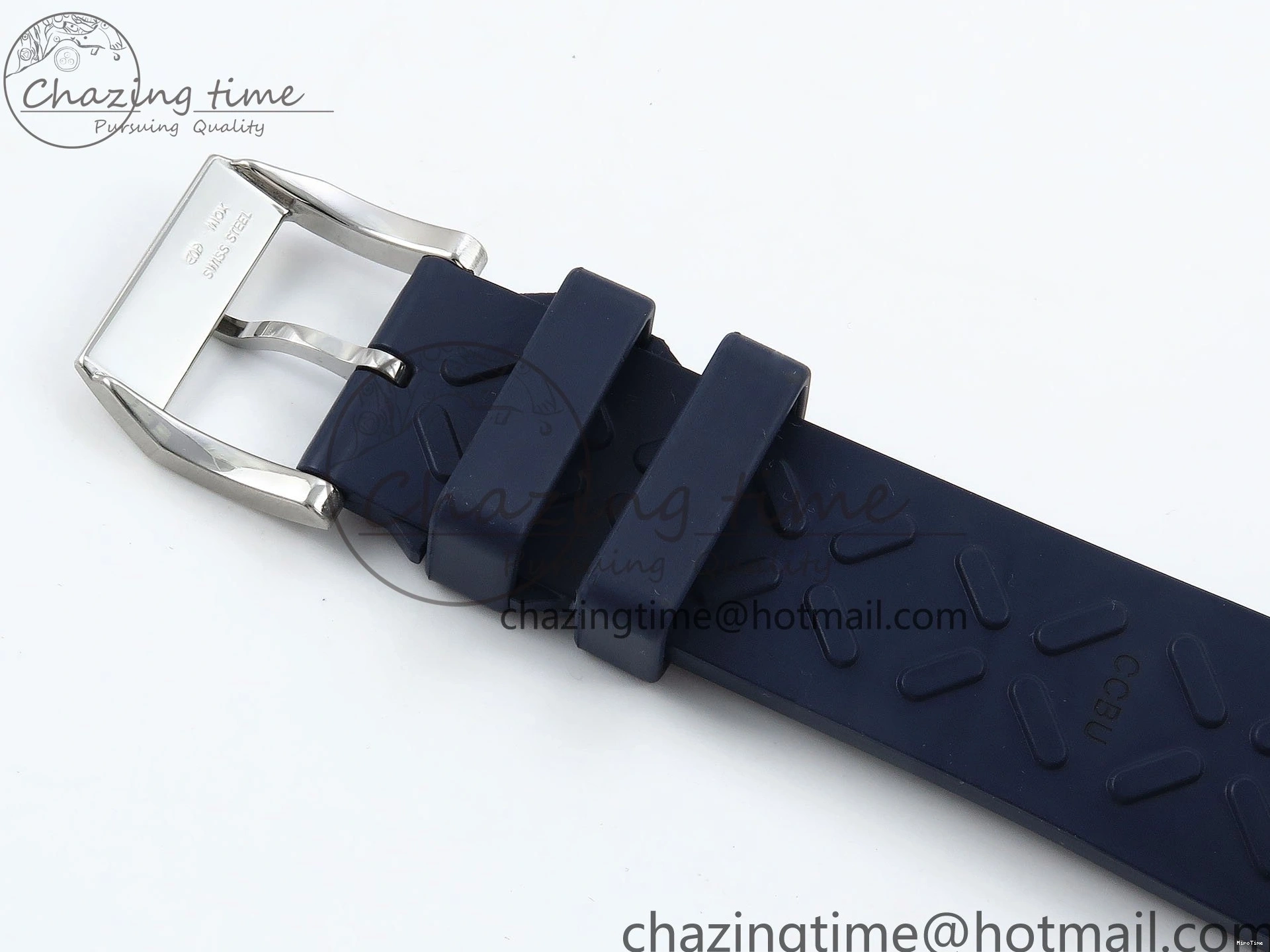 MIROTIME 0412 Casual Portuguese Chrono IW3716 Z+F 1:1 Best Edition White Dial on Blue Rubber Strap A 7016